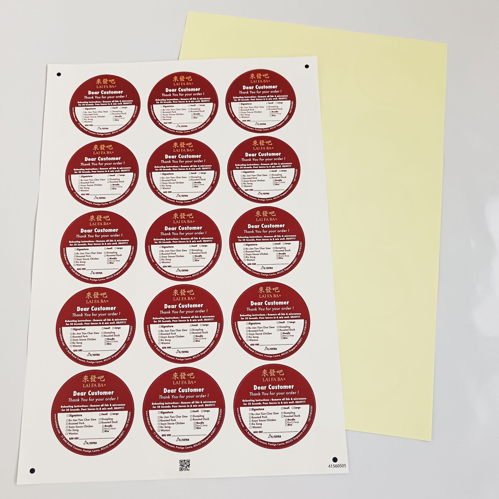 Étiquette de papier sans bois
